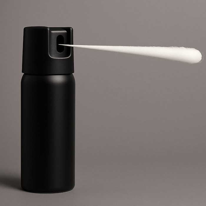 Pfefferspray Schaum Foam Sprühbild
